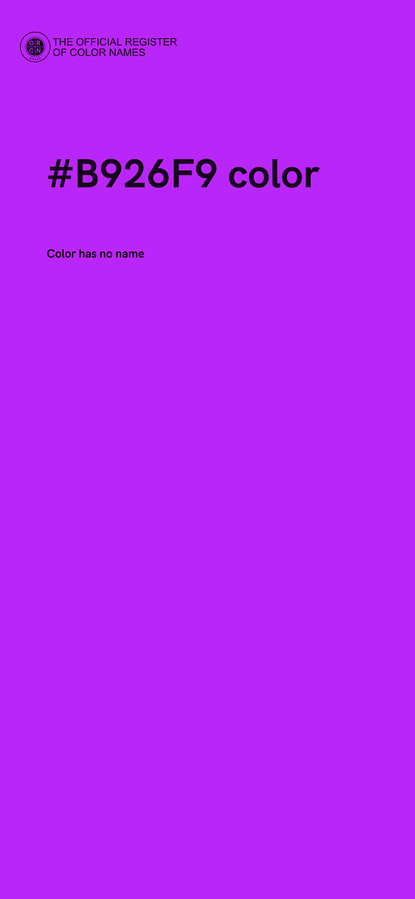#B926F9 color image