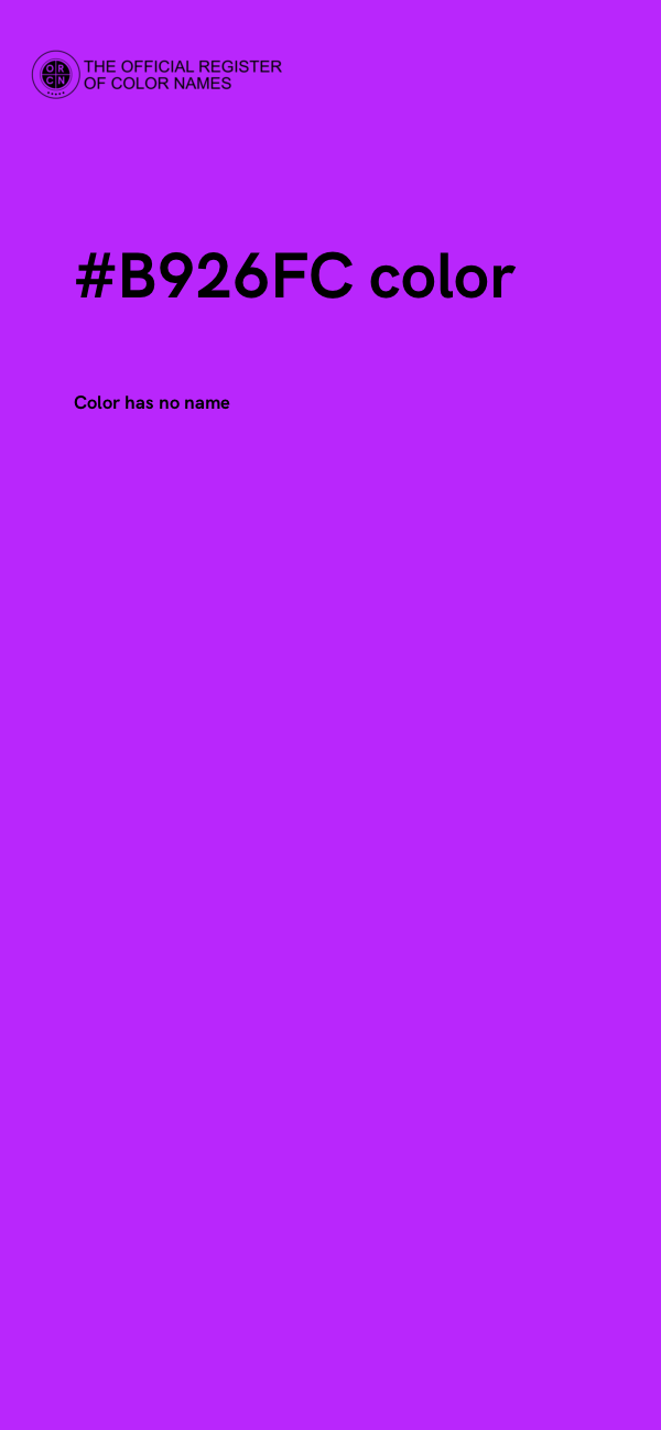 #B926FC color image