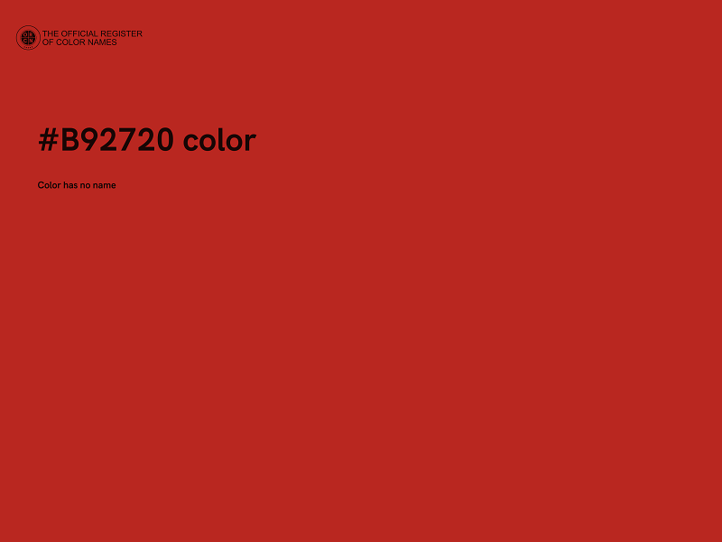 #B92720 color image