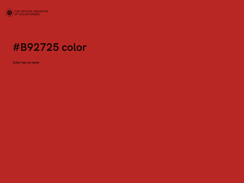 #B92725 color image