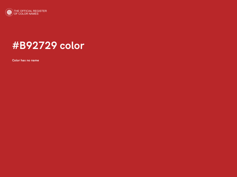 #B92729 color image