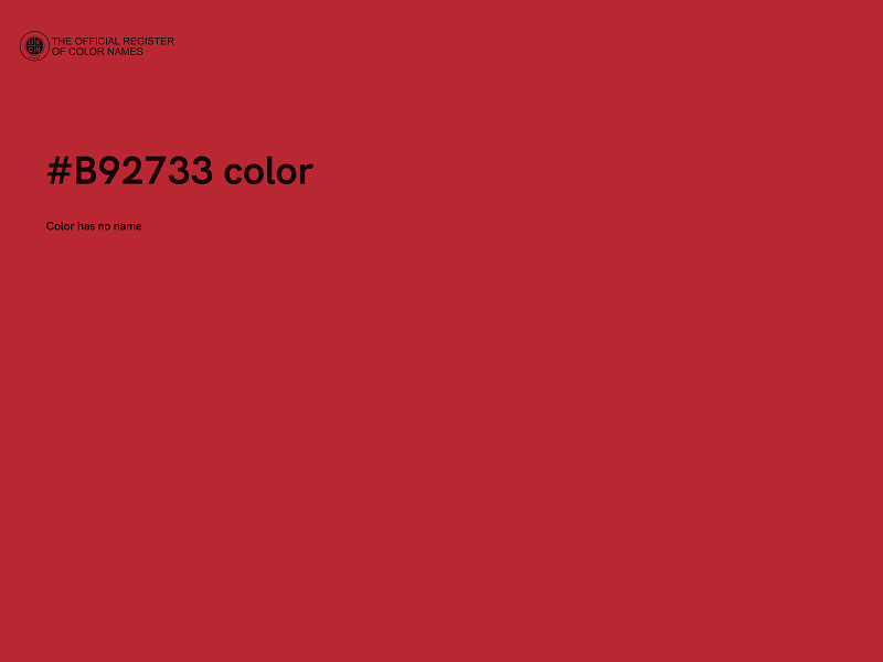 #B92733 color image