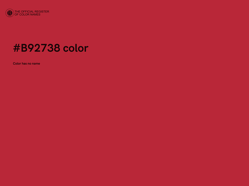 #B92738 color image