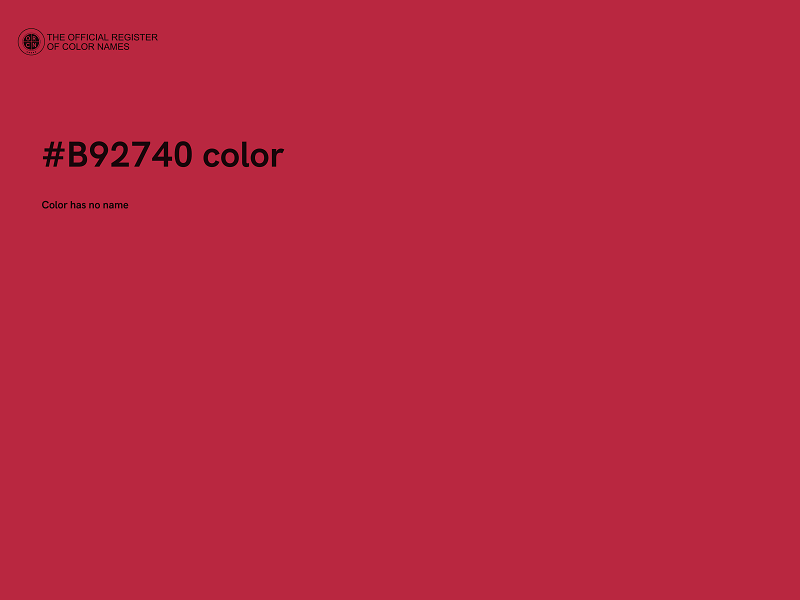 #B92740 color image
