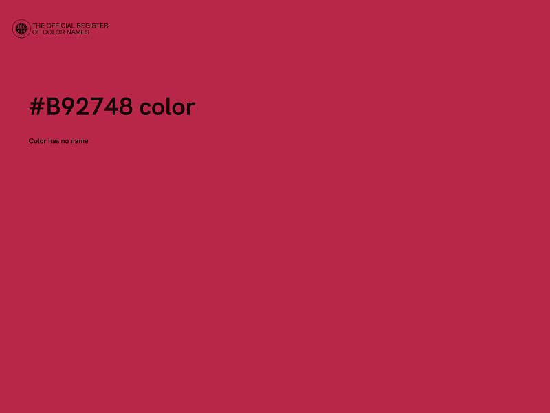 #B92748 color image