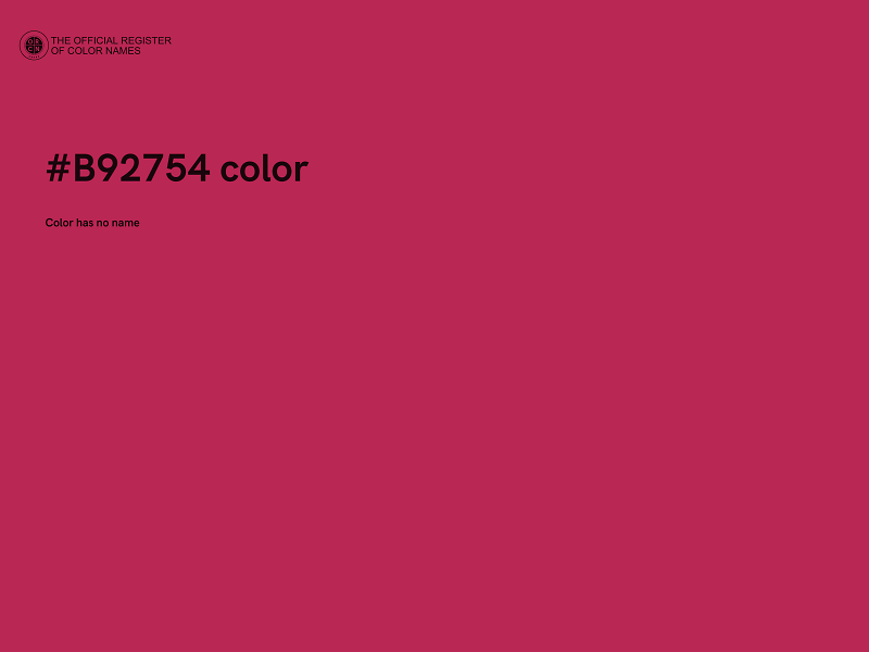 #B92754 color image