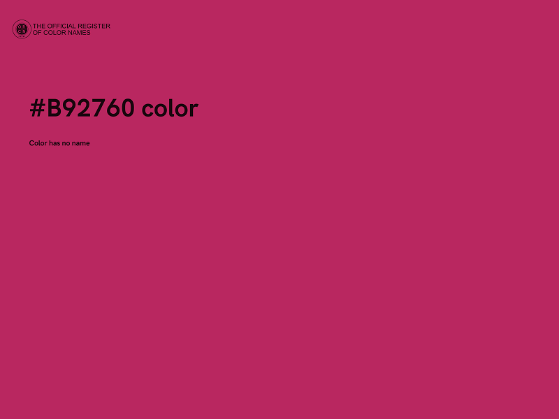 #B92760 color image