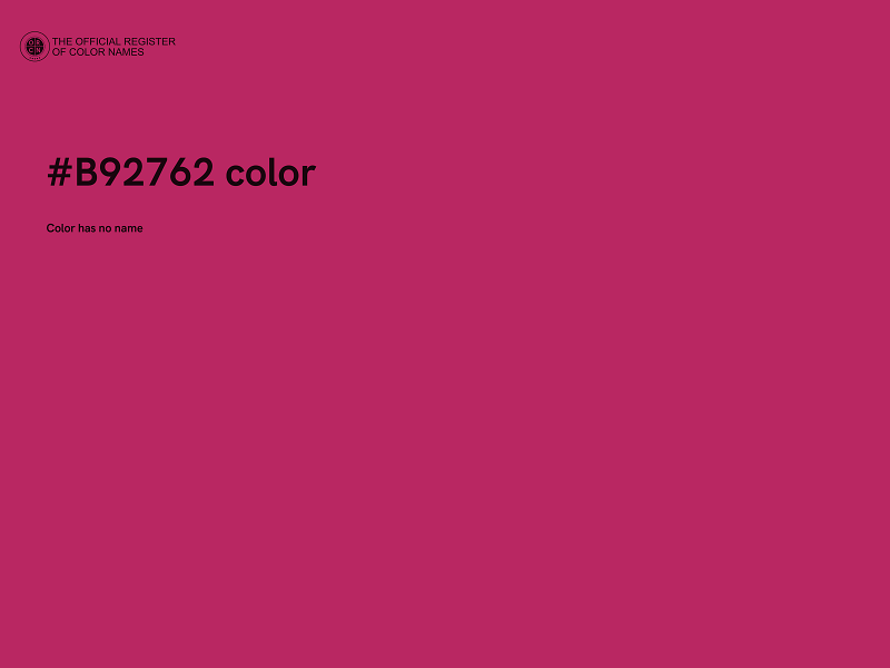 #B92762 color image