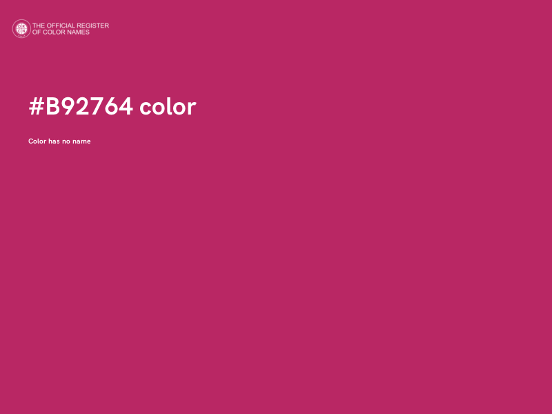 #B92764 color image