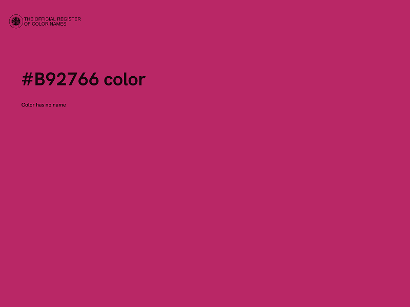 #B92766 color image