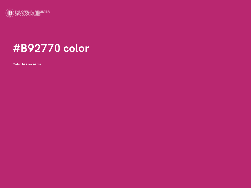#B92770 color image