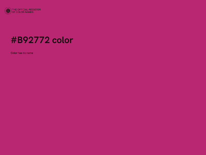 #B92772 color image