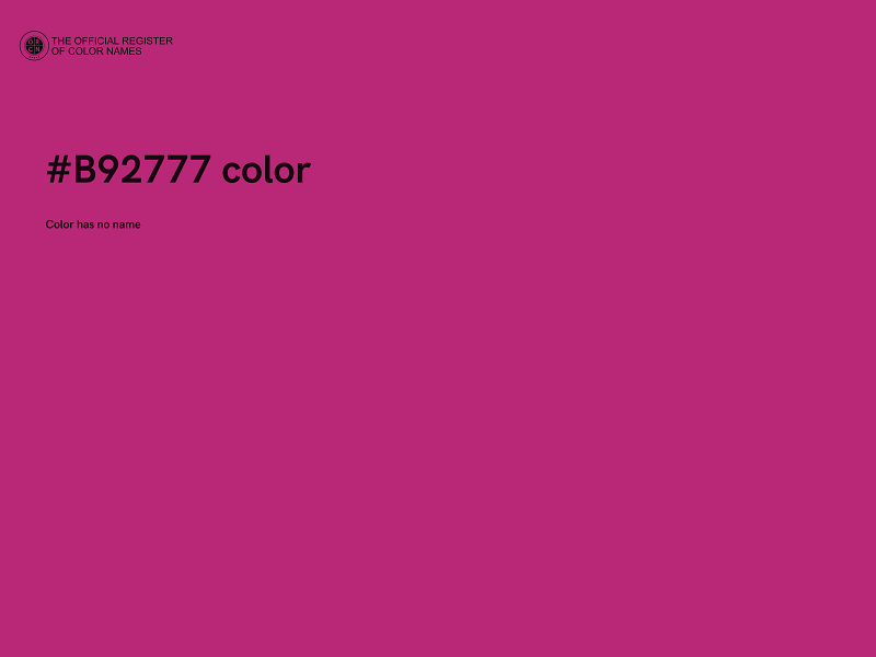 #B92777 color image