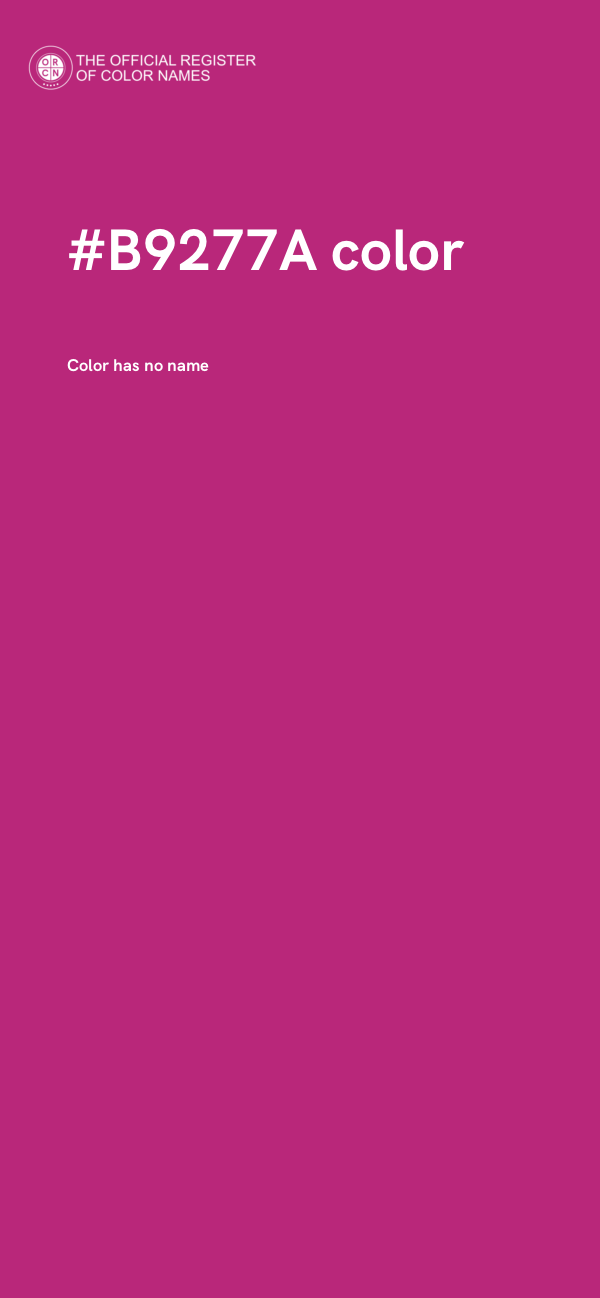 #B9277A color image