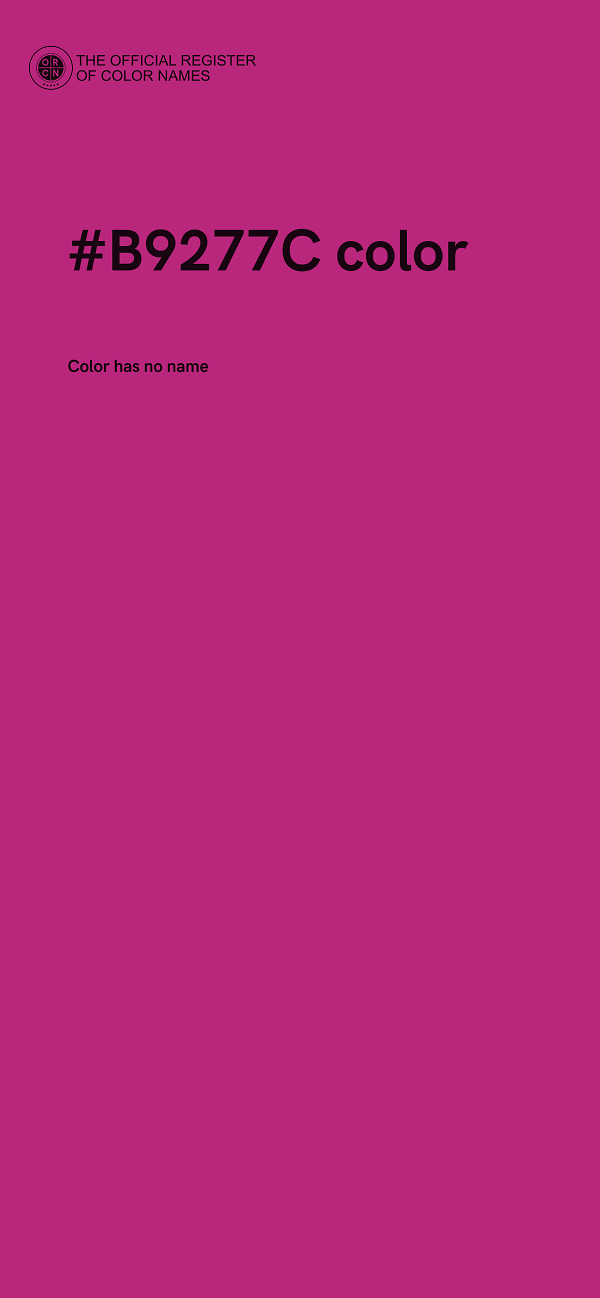 #B9277C color image