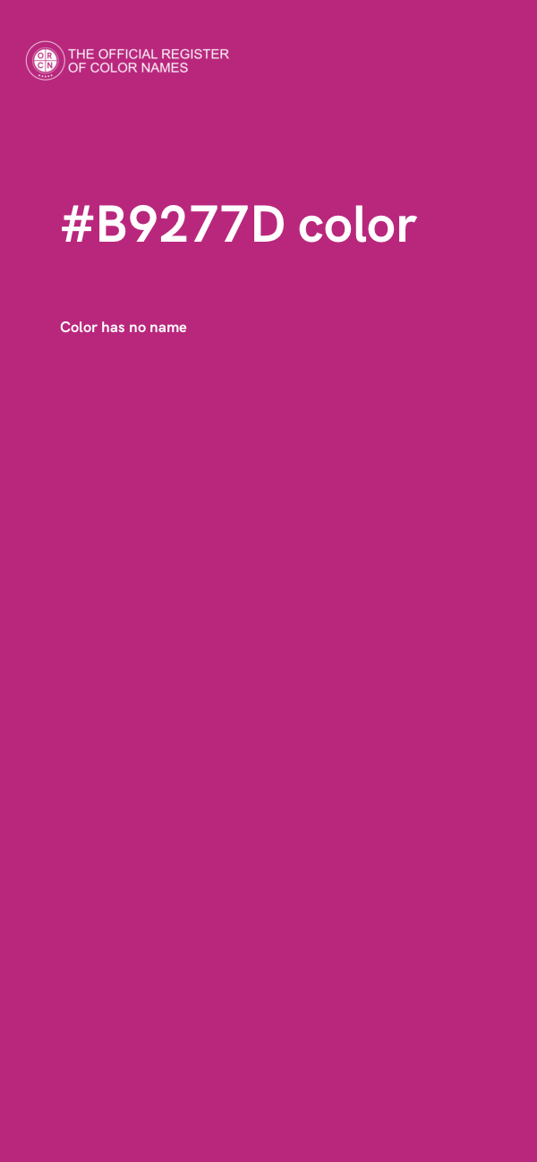 #B9277D color image