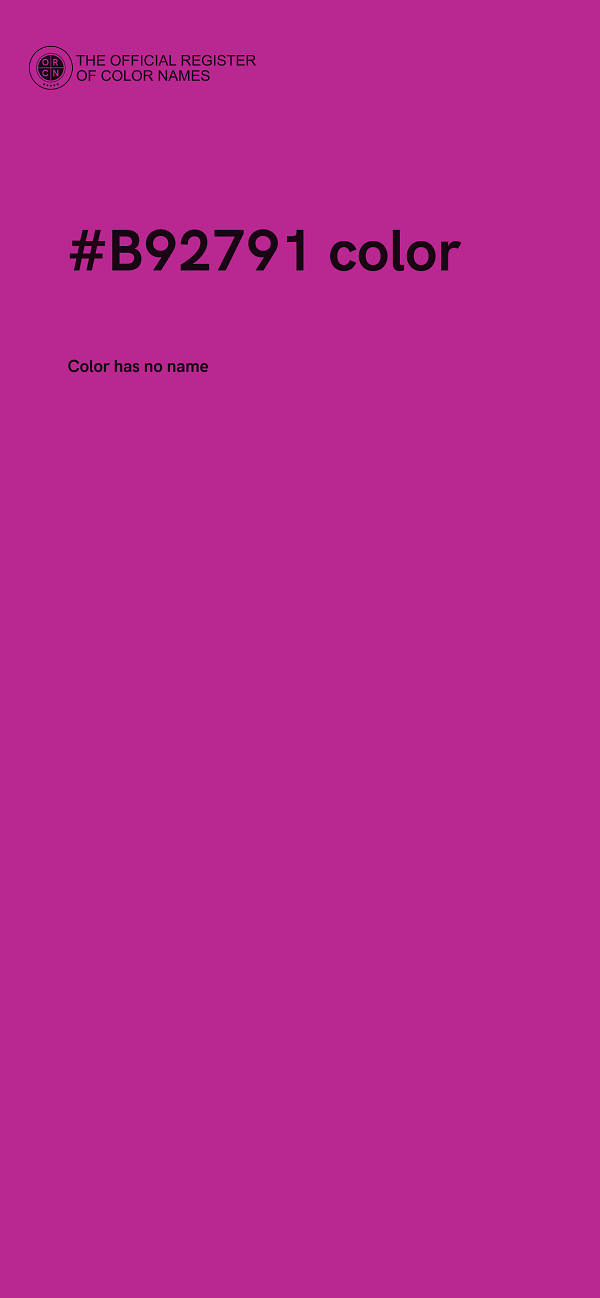 #B92791 color image
