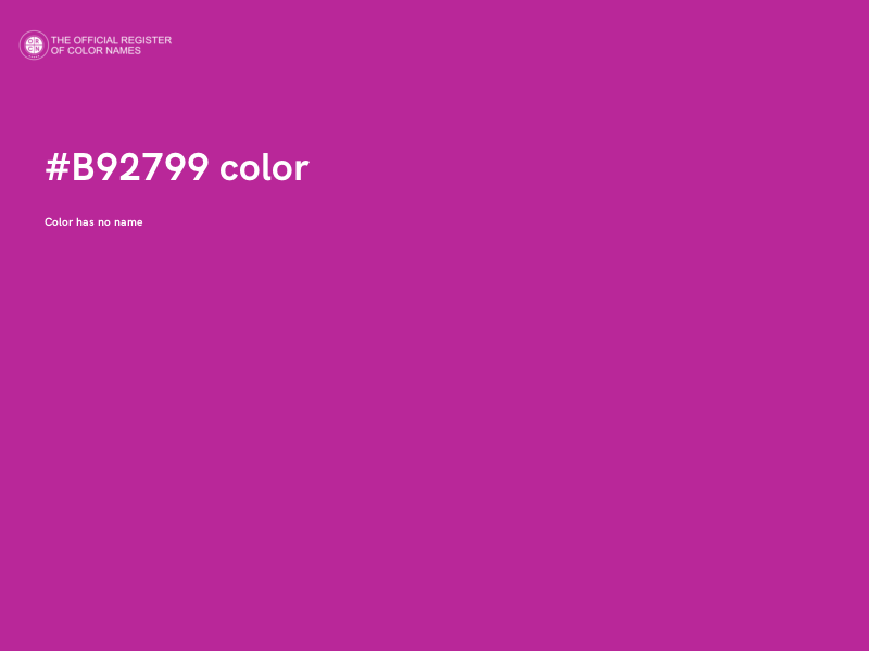 #B92799 color image