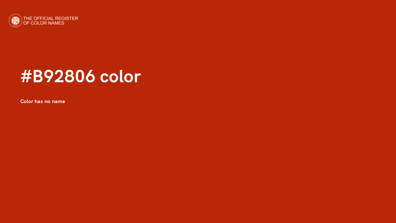 #B92806 color image