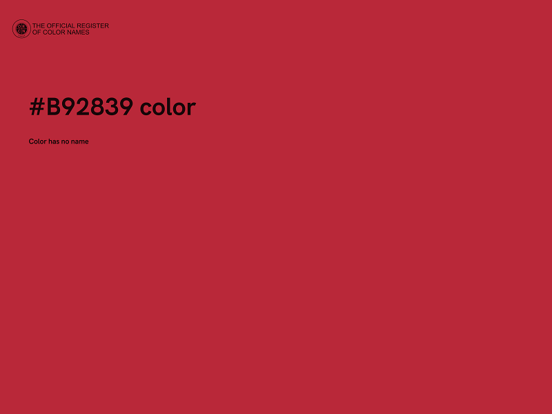 #B92839 color image