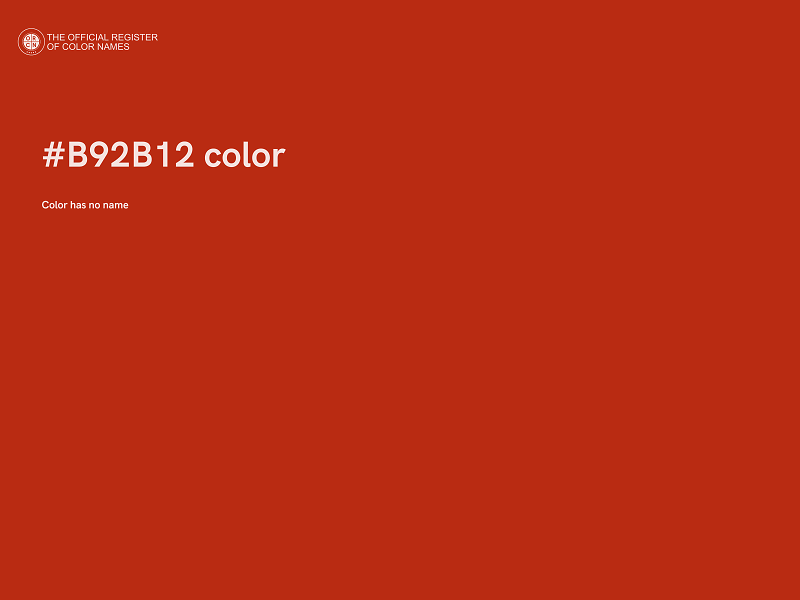 #B92B12 color image