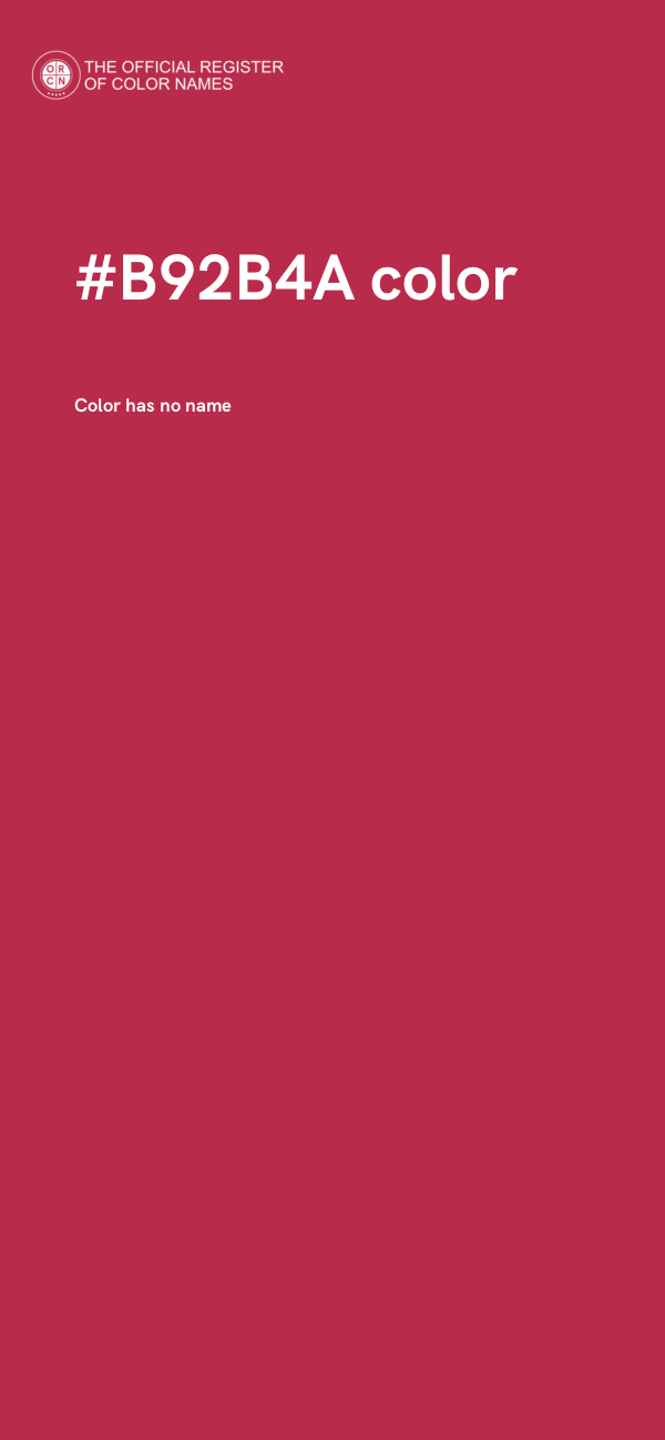 #B92B4A color image