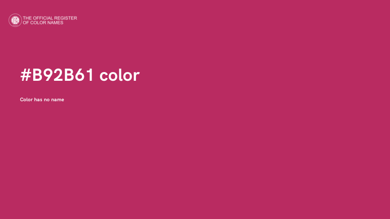 #B92B61 color image