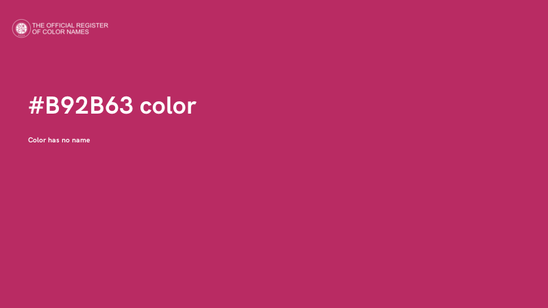 #B92B63 color image
