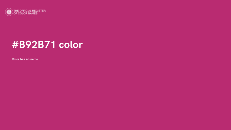 #B92B71 color image
