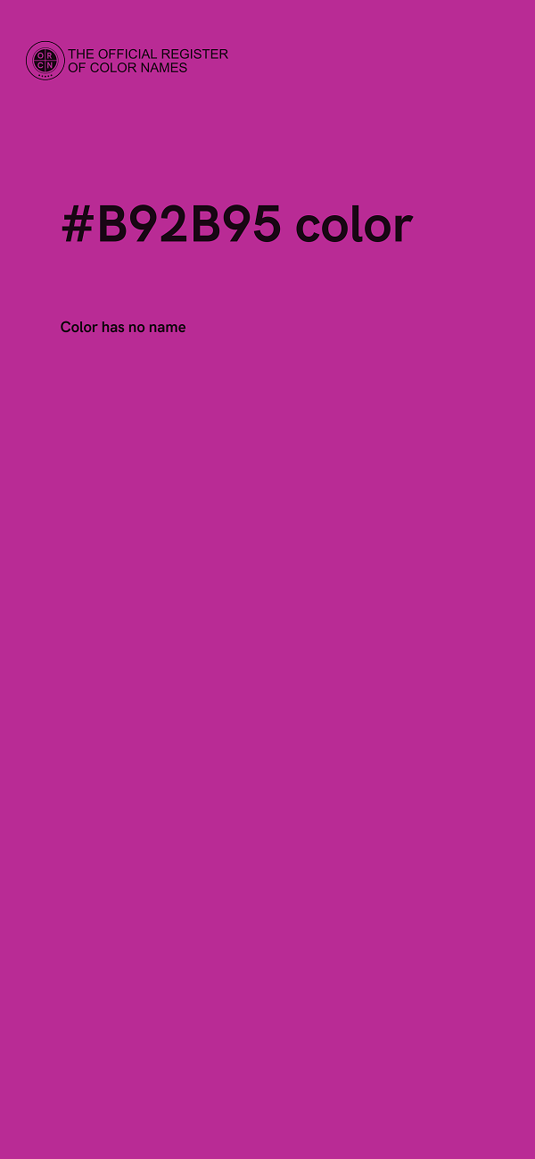 #B92B95 color image