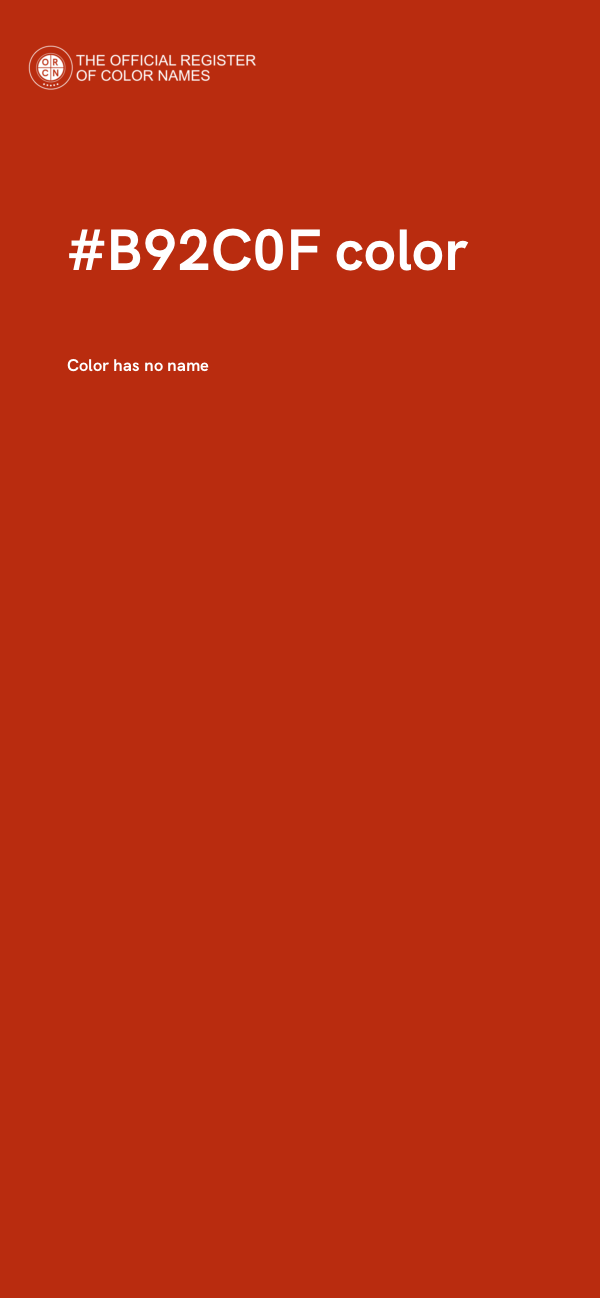 #B92C0F color image