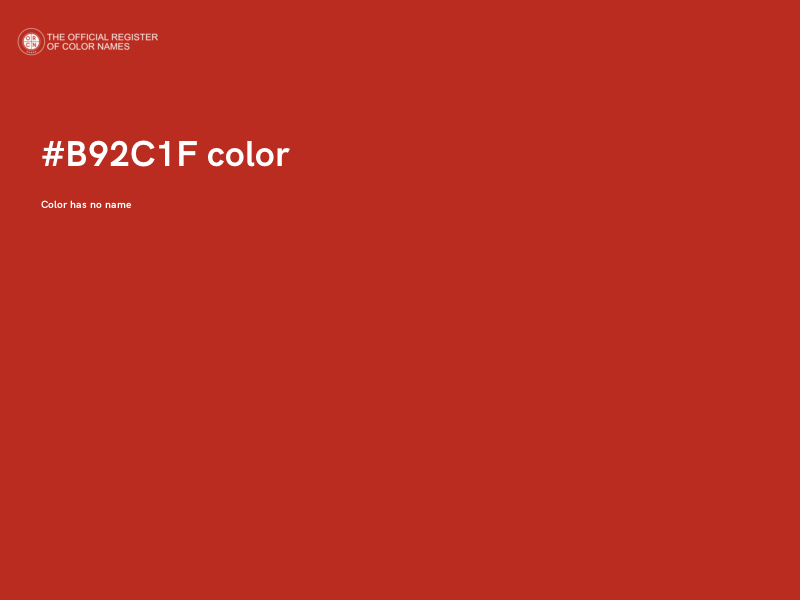 #B92C1F color image