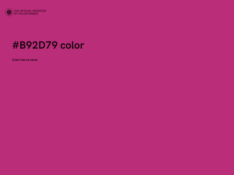 #B92D79 color image