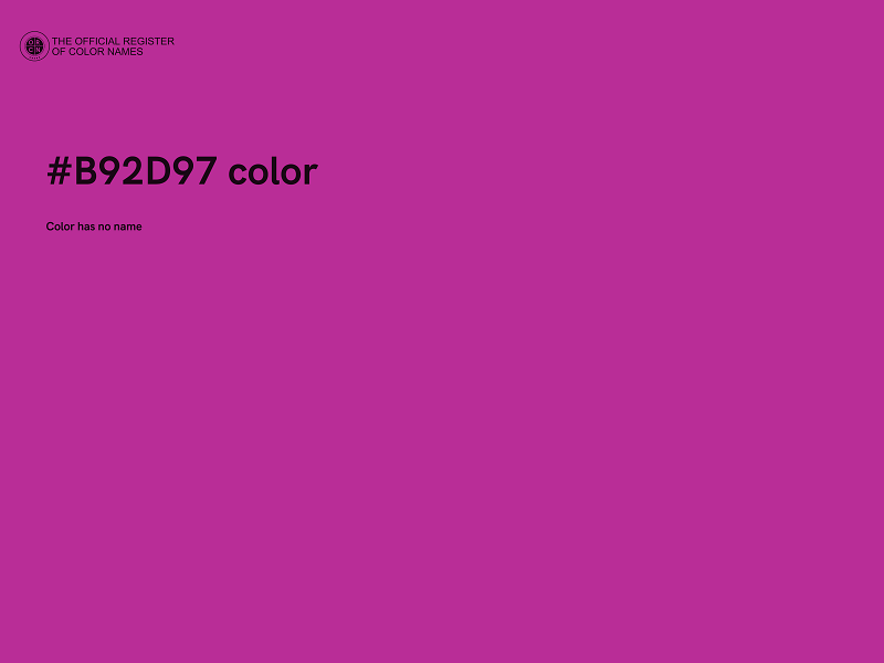 #B92D97 color image