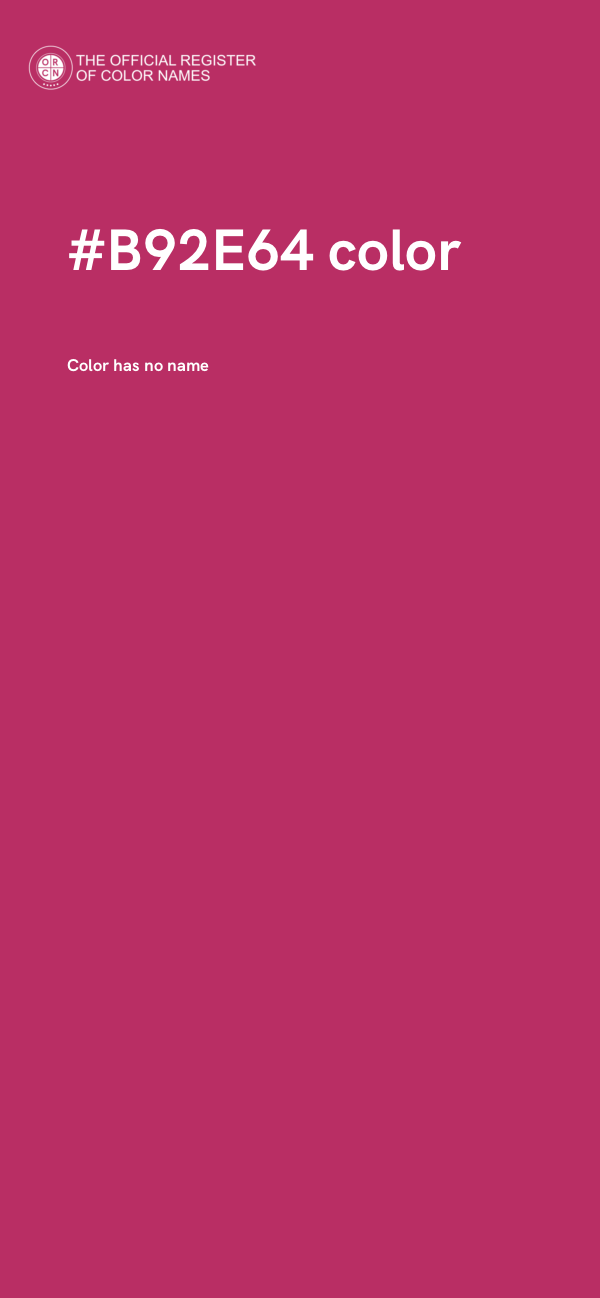 #B92E64 color image