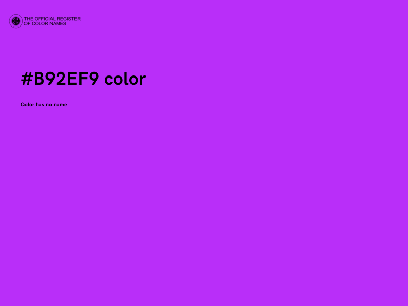 #B92EF9 color image