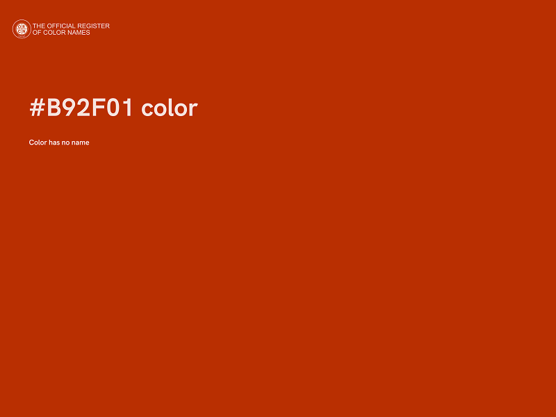 #B92F01 color image