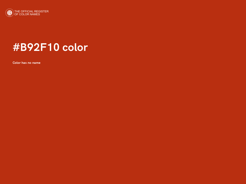 #B92F10 color image