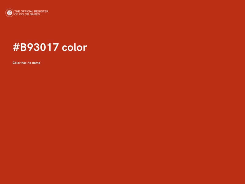 #B93017 color image
