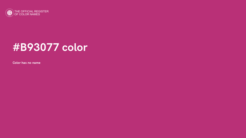 #B93077 color image