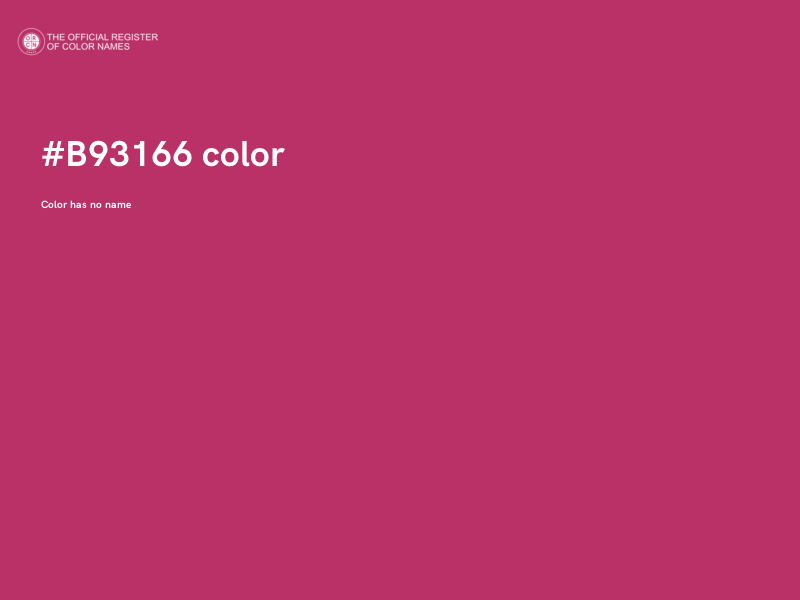#B93166 color image