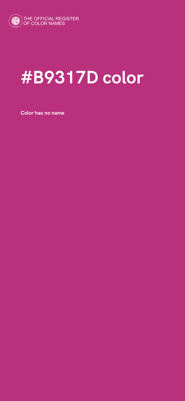 #B9317D color image