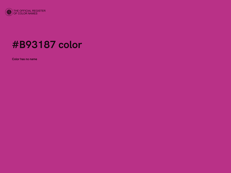 #B93187 color image