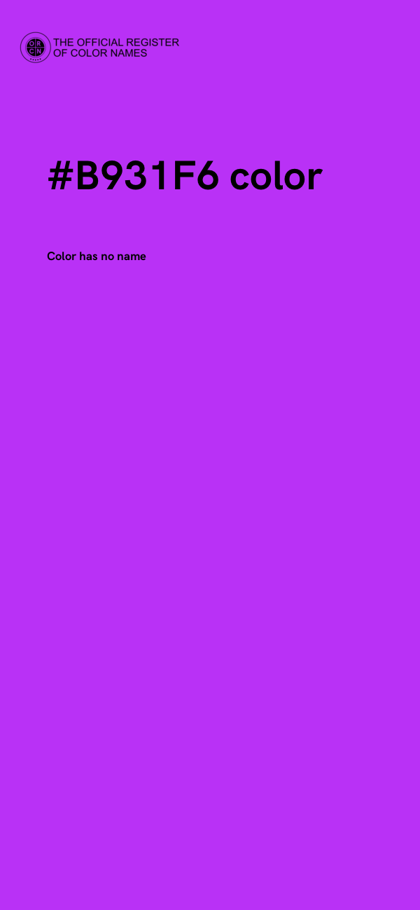#B931F6 color image