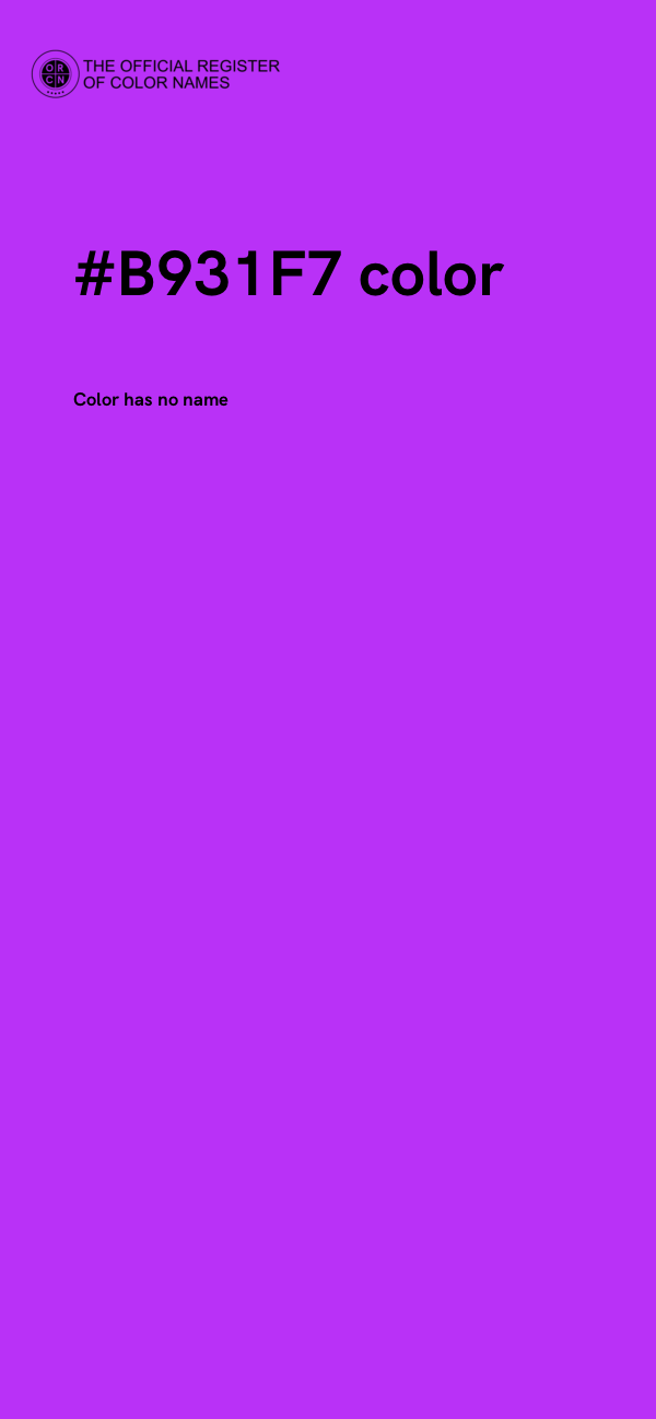 #B931F7 color image