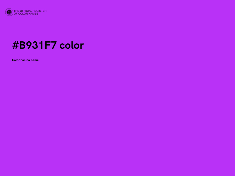 #B931F7 color image