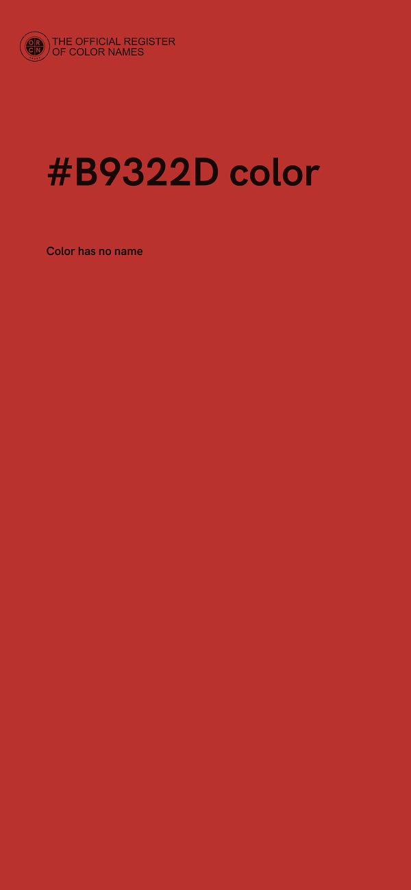 #B9322D color image