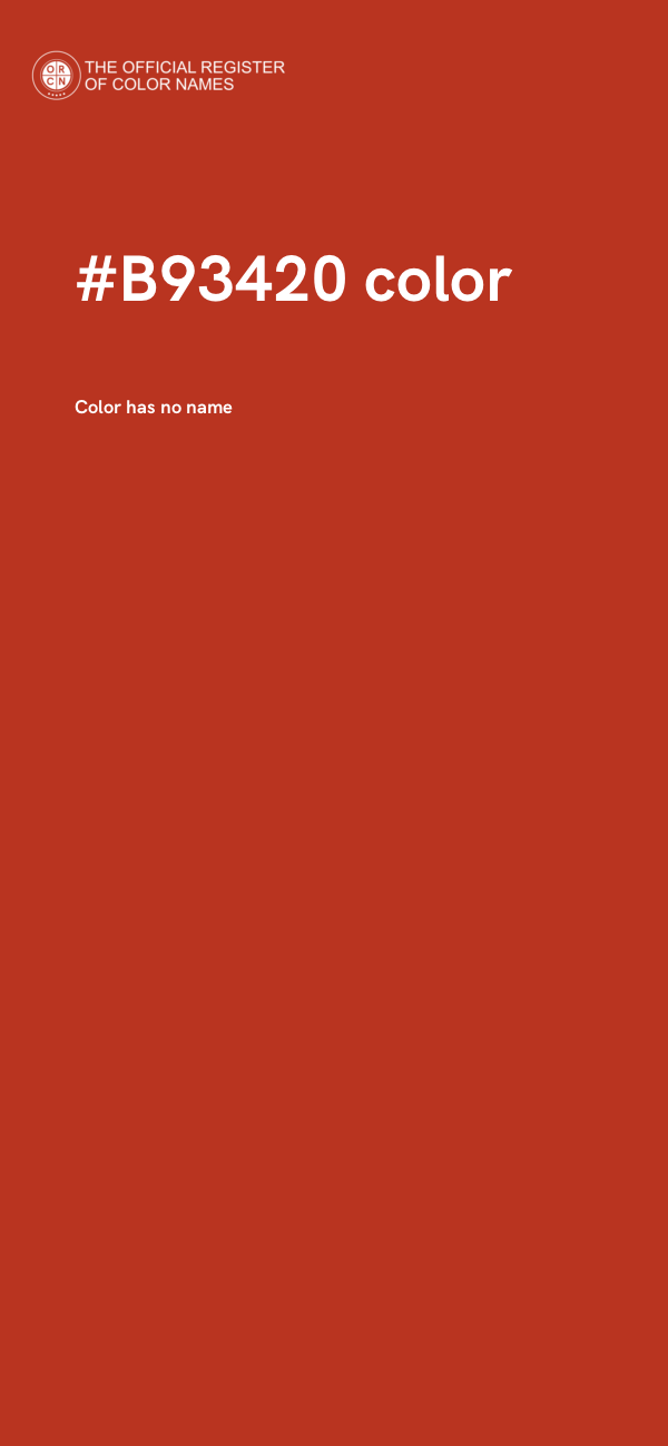 #B93420 color image