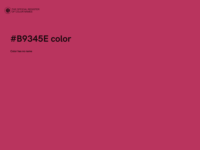 #B9345E color image