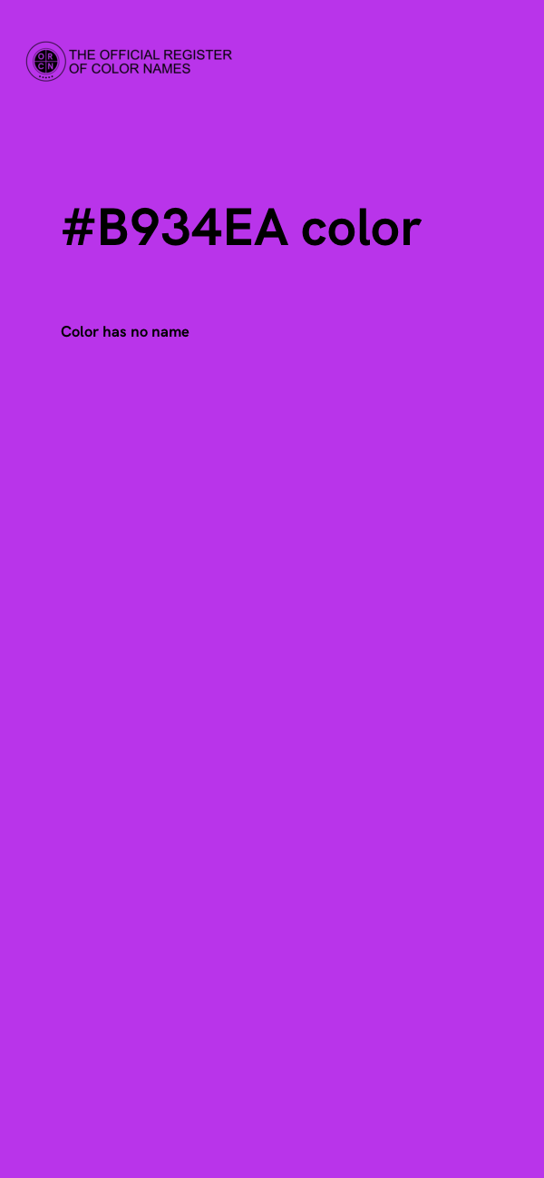 #B934EA color image